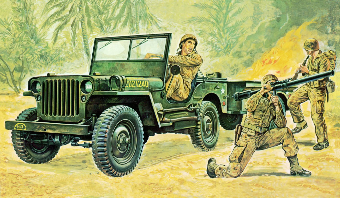 Italeri Willys MB Jeep with Trailer