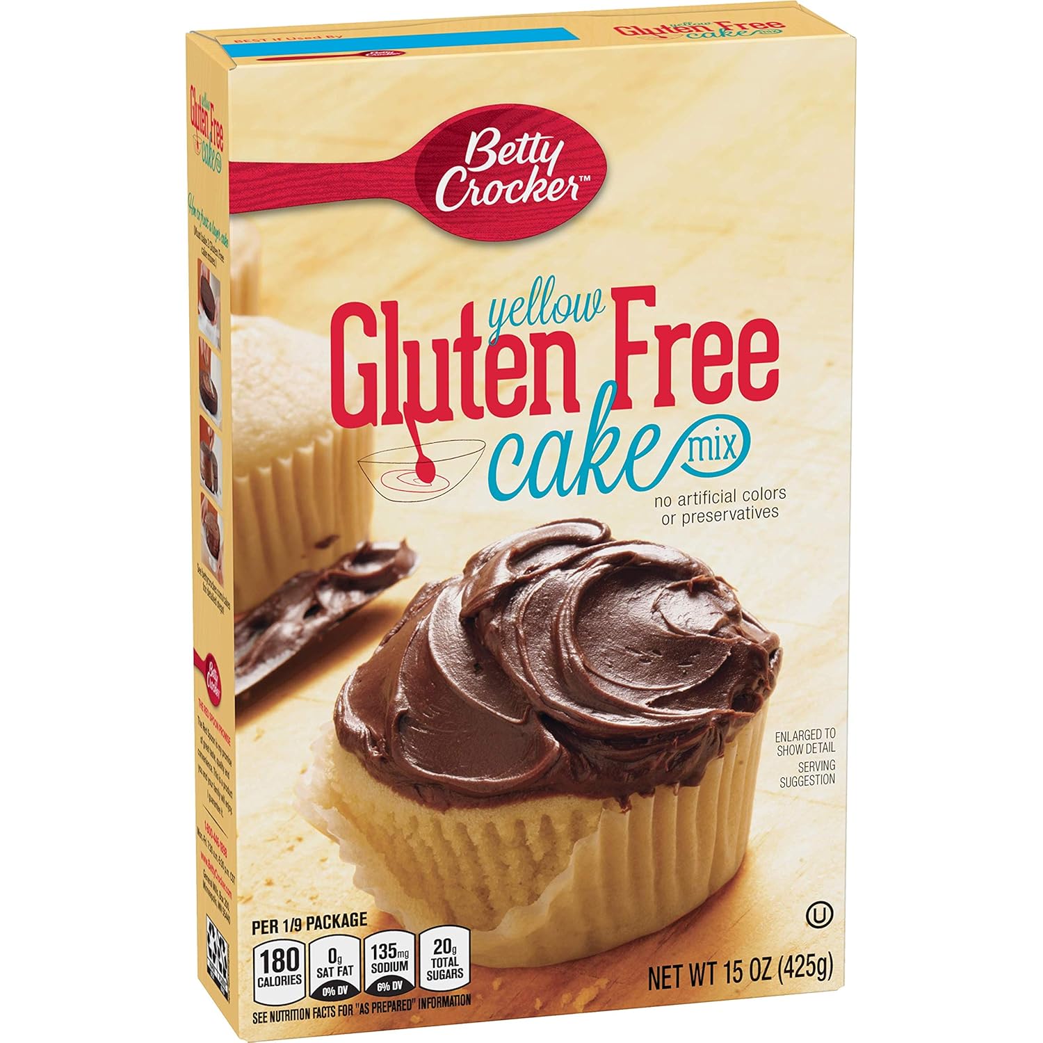 Amazon Com Betty Crocker Baking Mix Gluten Free Cake Mix Yellow 15 Oz Box Pack Of 6 Grocery Gourmet Food