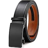 CHAOREN Mens Belt Leather Ratchet Belt - Customizable Fit, Effortless Style (35mm)