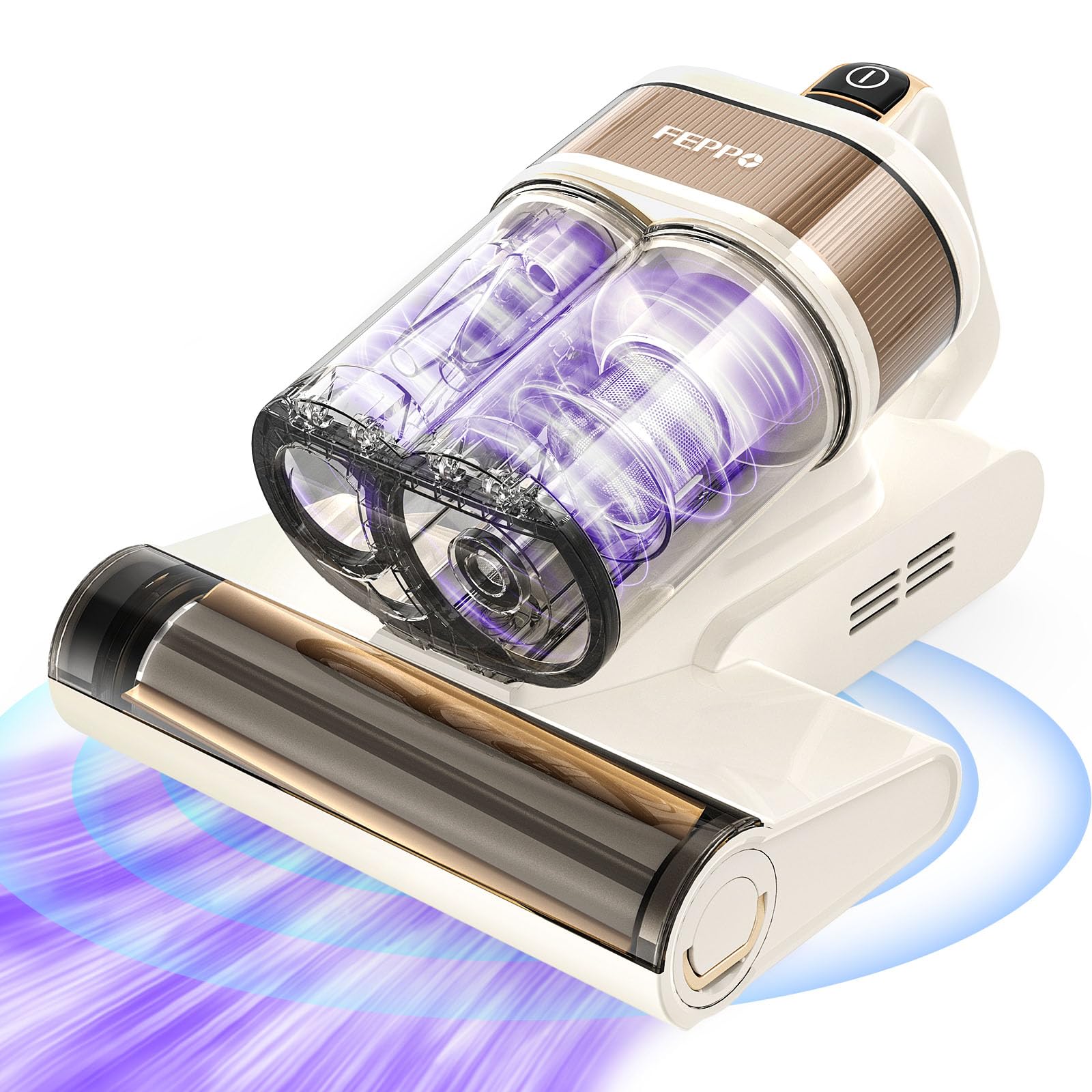 FEPPO 4-in-1 Mattress Vacuum Cleaner PRO, 16KPa Handheld Vacuum with UV-C Light, 40,000 Beats/Min Tapping, 140°F Hot Air, HEPA Filter for Bed, Sofa, Crib (Corded, 550W)