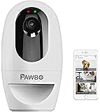 Pawbo Life Wi-Fi Pet Camera: 720p HD Video, 2-Way Audio, Video Recording, Treat Dispenser, and Laser Game