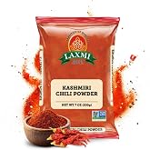 LAXMI Kashmiri Red Chili Powder, South Asian Chilli Seasoning, 7 Oz | All Natural &amp; Non-GMO, Authentic Indian Staple Fine Ground Texture, Double Resealable Pouch, Everyday Recipe
