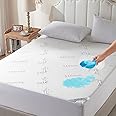 Waterproof Full Size Mattress Protector, Mattress Pad Fitted 6-15" Deep Pocket, 3D Air Fabric Soft Double Bed Mattress Cover Noiseless Washable for College Dorm