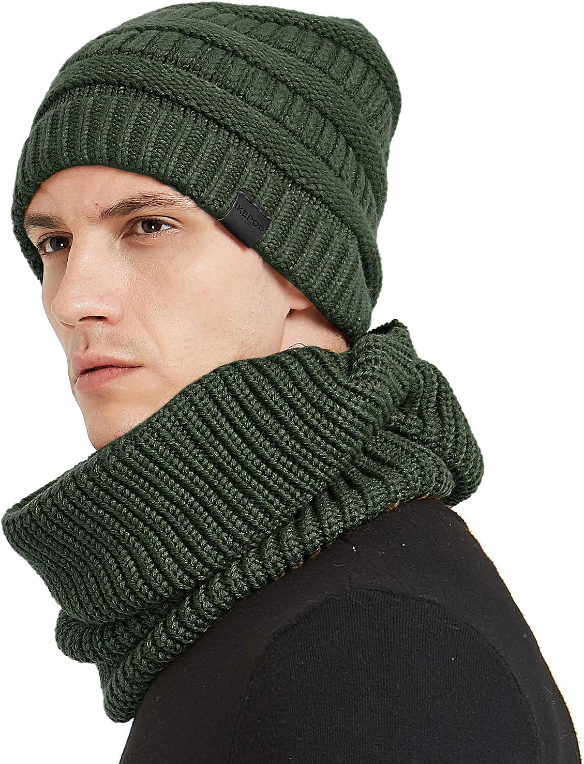merino wool scarf and hat set