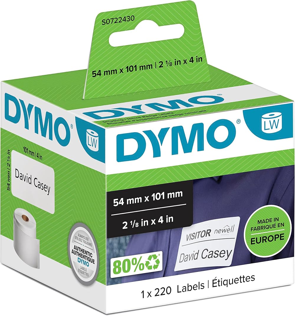 Dymo LabelWriter Large Shipping Labels 54x101 mm 220 Roll Belgium