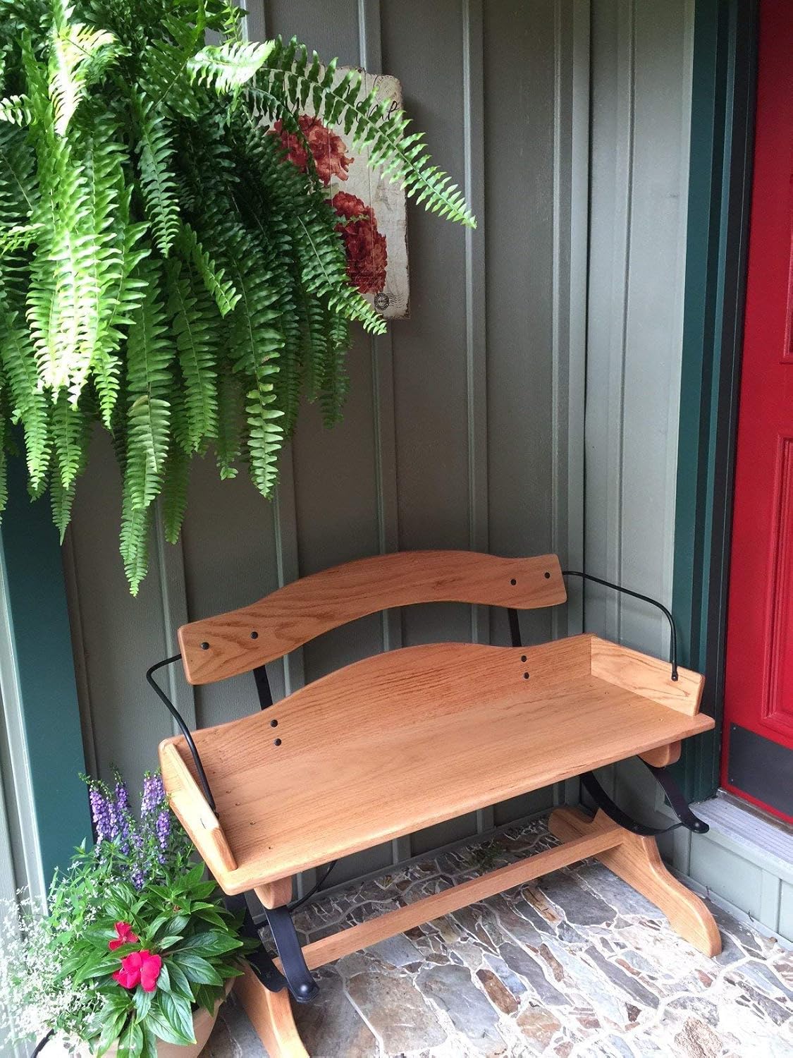 oak wood bench on Amazon Com Buck Board Bench Little House Style Oak Bench Handmade