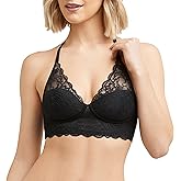 Maidenform Women's Lace Bralette, Padded Longline Bralettes, Convertible Wireless Bras for Women (Plus
