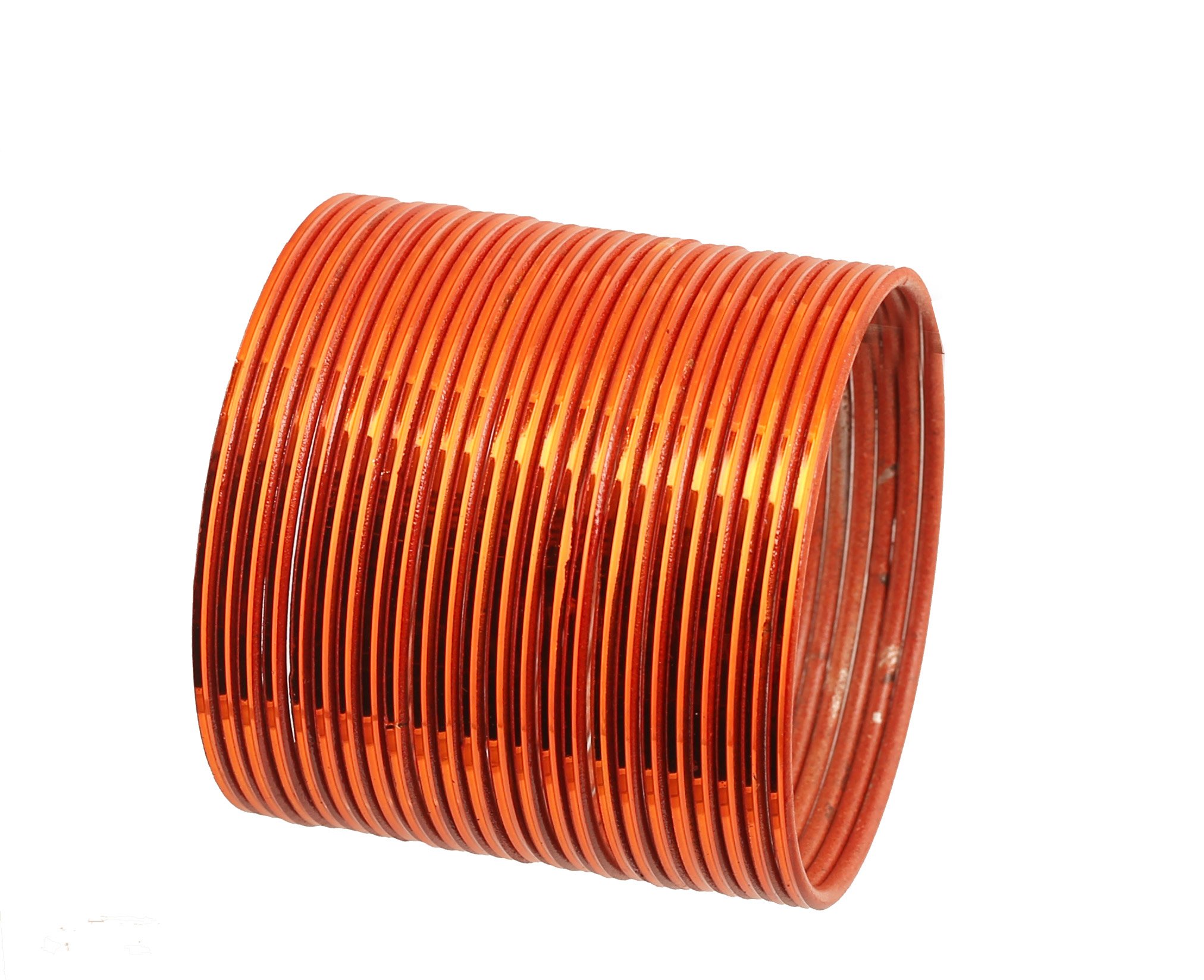 Touchstone Colorful Bangle Collection Modern Pretty Attractive Look Wrist Filler Indian Bollywood Tomato Red Color Thin Designer Jewelry Metal Bangle Bracelets Set Of 24. For Women.