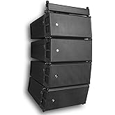 Sound Town ZETHUS Series Powered Line Array Speaker System with Four Dual 6.5-inch Line Array Speakers, One Flying Frame, Black (ZS-A26X4F)