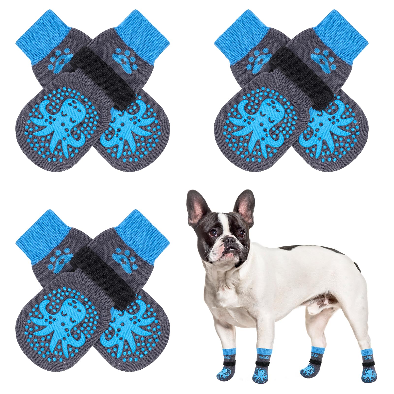 Photo 1 of SMALL-SCENEREAL Anti Slip Dog Socks for Hot/Cold Pavement to Prevent Licking Paws, Dog Grippy Socks for Senior Dogs Hardwood Floors Walking, Pet Boots & Paw Protectors for Indoor Outdoor