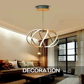 Grfh Modern Led Acrylic Chandelier High Translucent Ring Acrylic