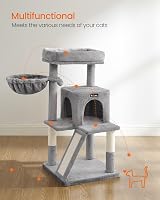 Feandrea Cat Tree Tower Widened Perch Large Cats PCT51WV1 Light Grey view 3