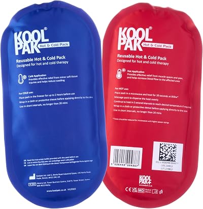 Koolpak Luxury Hot & Cold Reusable Pack Oval 12.5 x 25.5cm Pack of 30