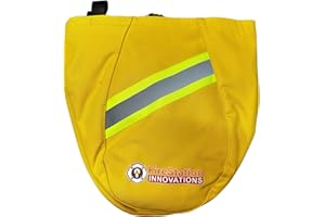 FireStation Innovations SCBA MASK BAG - Heavy Duty Firefighters Bags with Multiple Pockets| Respirator Bags with Sleek Design and Extra Storage (Yellow)