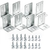 Garage Door Track Jamb Bracket J6, 8 Pack Garage Door Track Bracket, Heavy Duty Garage Door Parts for Garage Door Reinforcement
