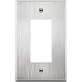 LIDER Decorator Metal Wall Plate, Impact Resistant, Metal Outlet Receptacle/Light Switch Cover, Modern Decoration Upgrade, Mi