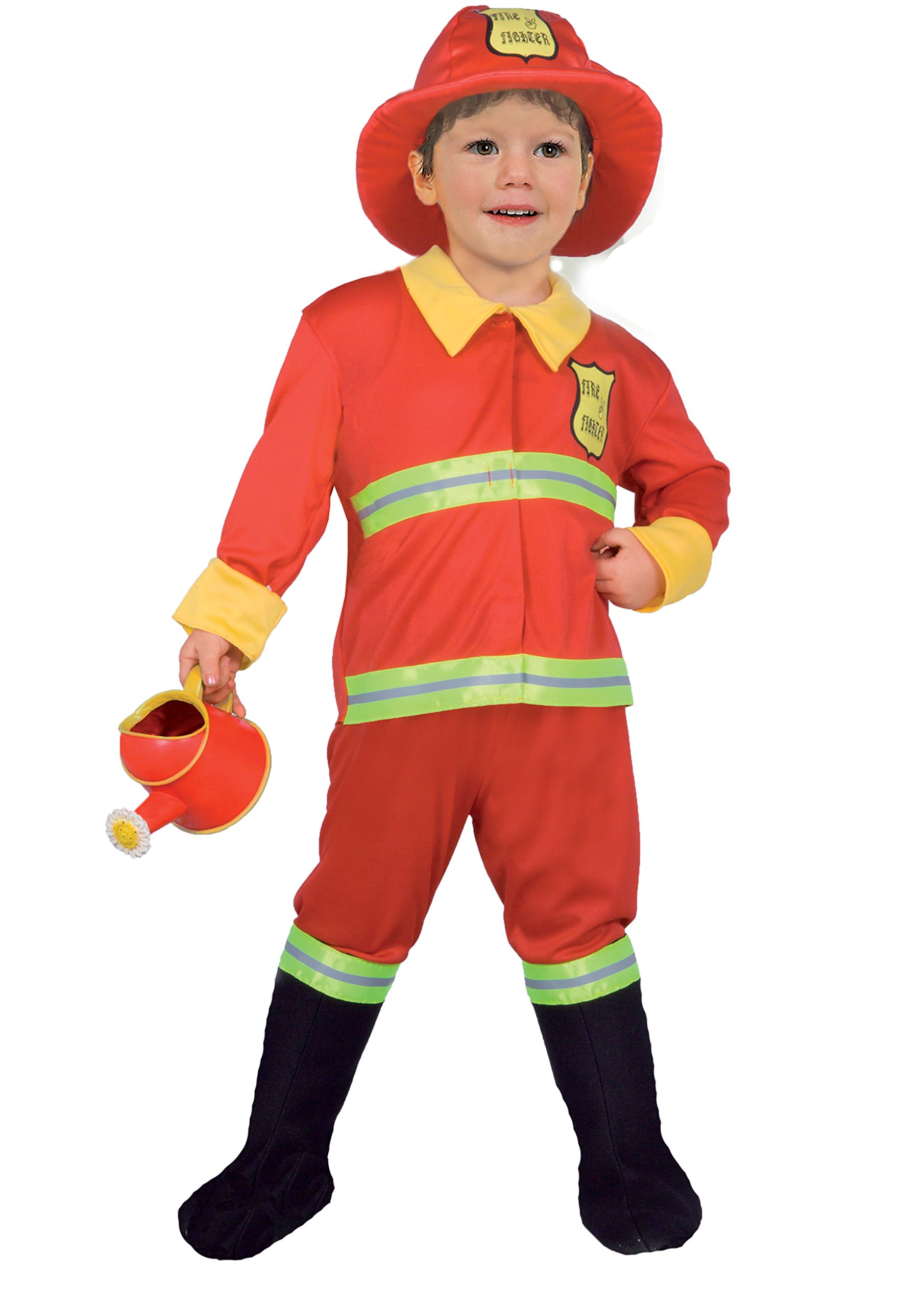 Ciao Hello- Baby Firefighter Costume Child (Size 4-6 Years), Red, 4-6 Years, 14788.4-6