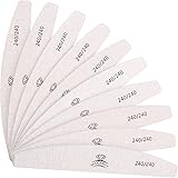Makartt Zebra Nail File Washable Double Sided Emery Board 10 Pieces 240 240 Grit