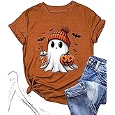 Halloween Shirts for Women Sanderson Sisters Tshirt Cute Ghost Shirt Girls Will Be Girls Witch Graphic Tees Tops