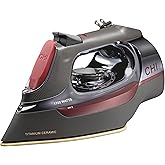 CHI Steam Iron for Clothes with 8’ Retractable Cord, 1700 Watts, 3-Way Auto Shutoff, 400+ Holes, Professional Grade, Temperat