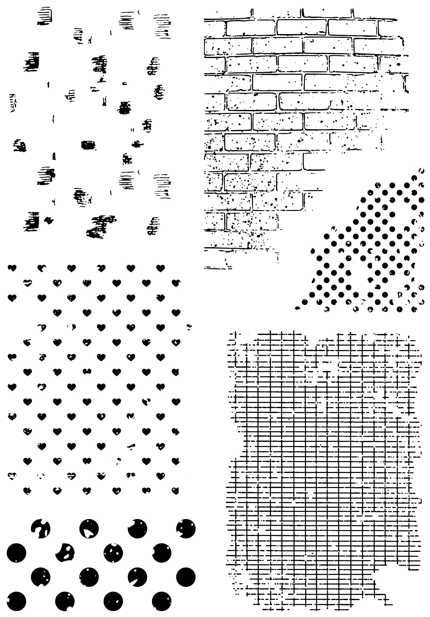 Creative Expressions Sam Poole-Shabby Textures-Clear Stamp Set, A5