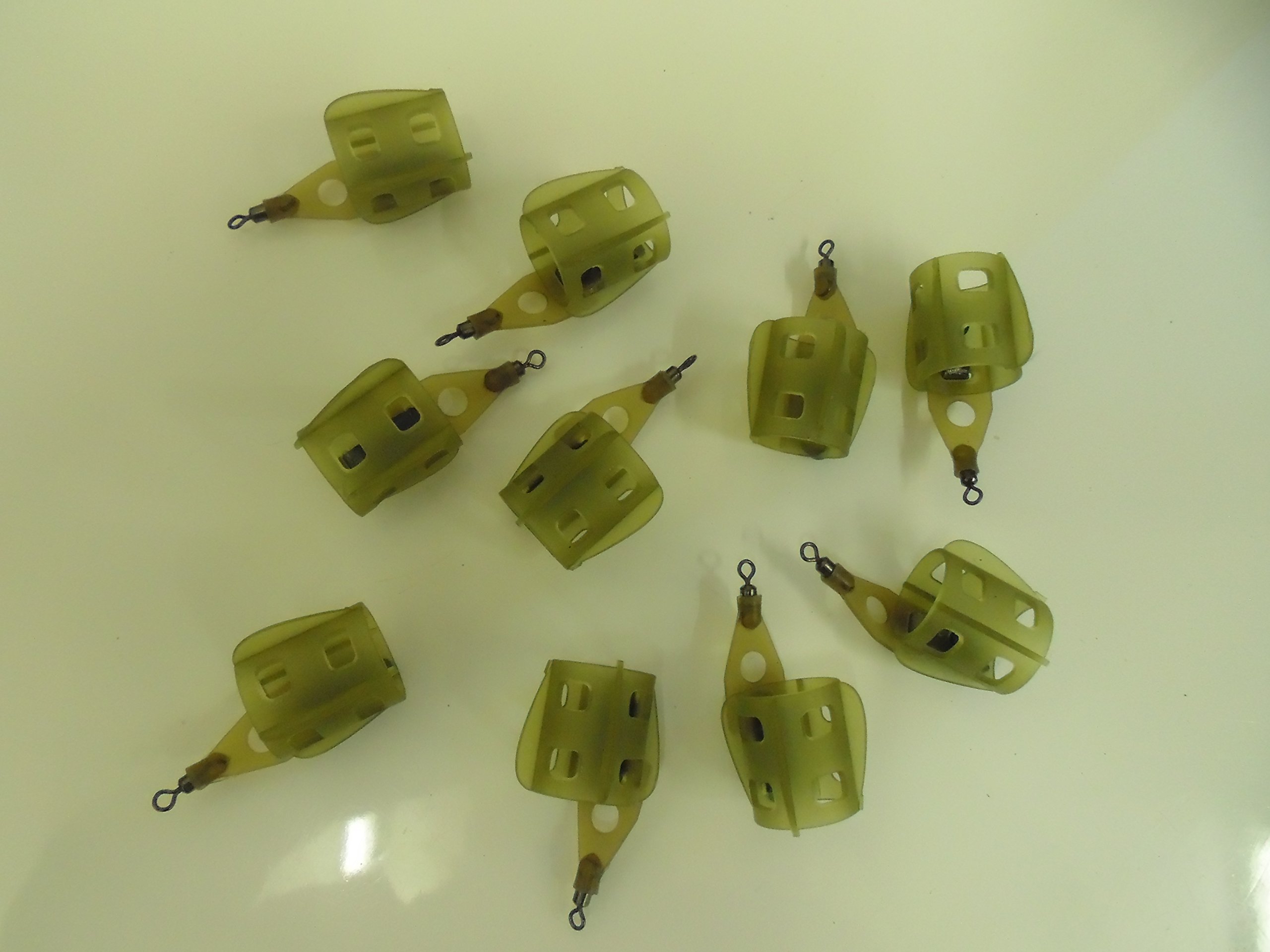 10 x Open Ended Fin Feeders - 10 grams. Carp/Coarse fishing, rivers and Lakes