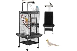 SINOPET Large Bird Cages for Parakeets, Cockatiel Cage for Birds with Parrot Toys,Birdcage Covers for Night,Skirt Seed Catcher, Play Top for Conure Canary Finch Lovebird Pigeon Budgie Quaker Parrot
