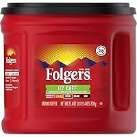 Folgers 1/2 Caff Medium Roast Ground Coffee, 25.4 Ounces