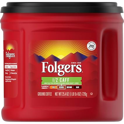 Folgers coffee 1/2 caffeinated 25.4oz (025500205274)