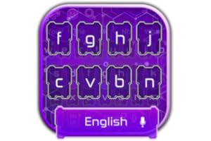 Classic Simple Black Purple Keyboard Theme