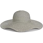 Calvin Klein Womens Marled Sequin Straw Sun Hat