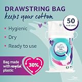 Lil-Lets Baby Cotton Wool Oval Pads 100% Pure Cotton Organic Pack 50 view 5
