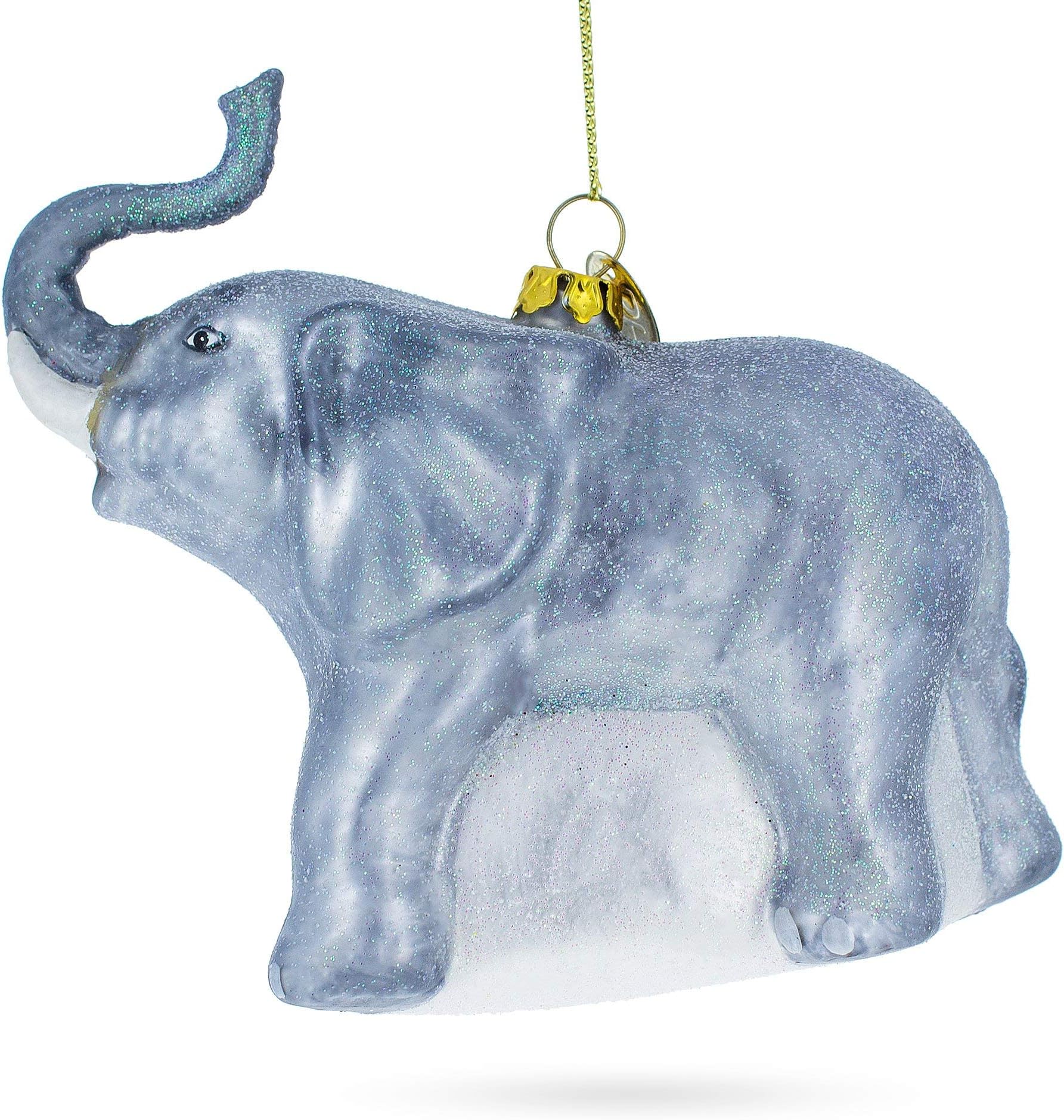 Ancient Mammoth - Blown Glass Christmas Ornament