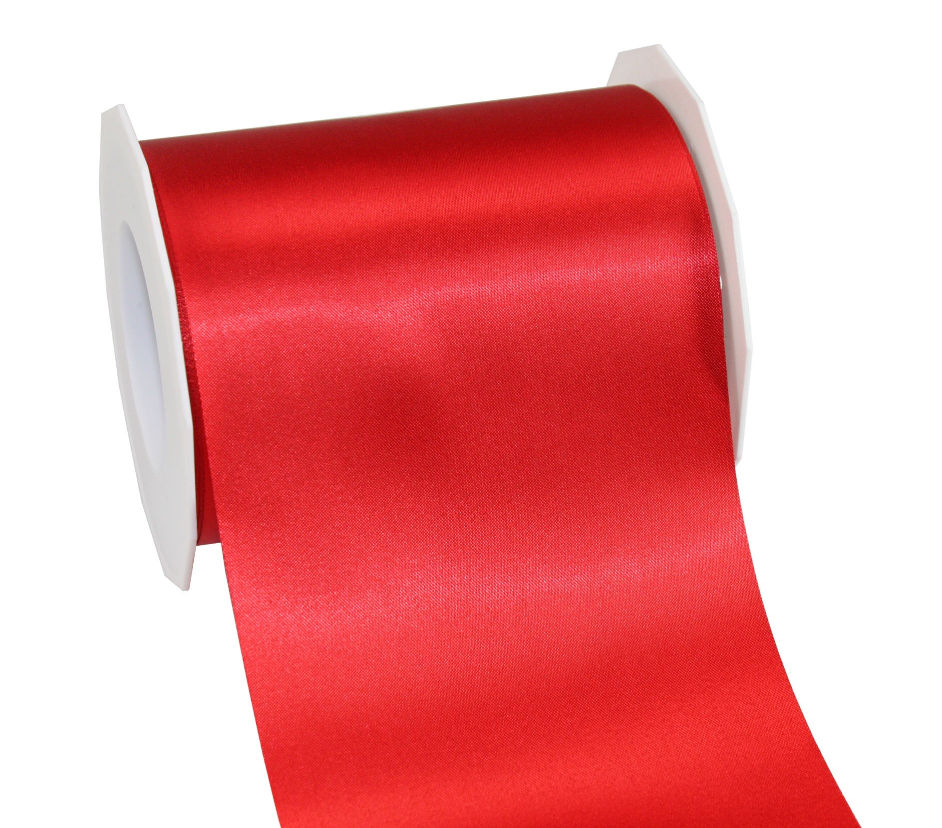 PRÄSENT - Adria Satin Ribbon Red 112 mm width, 25 m length