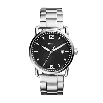 Fossil Herren Analog Quarz Uhr mit Edelstahl Armband FS5391