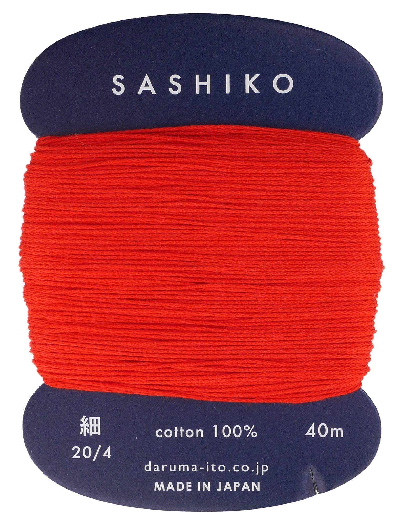 Sashiko Thread Thinner Weight 40m Col. 213 -Red- Japanese Embroidery & Quilting by Yokota