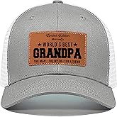 VIOZOFA Men's Hat Gifts - Men Cap Gifts for Christmas Father's Day Birthday Trucker Hat Leather Pattern Baseball Cap