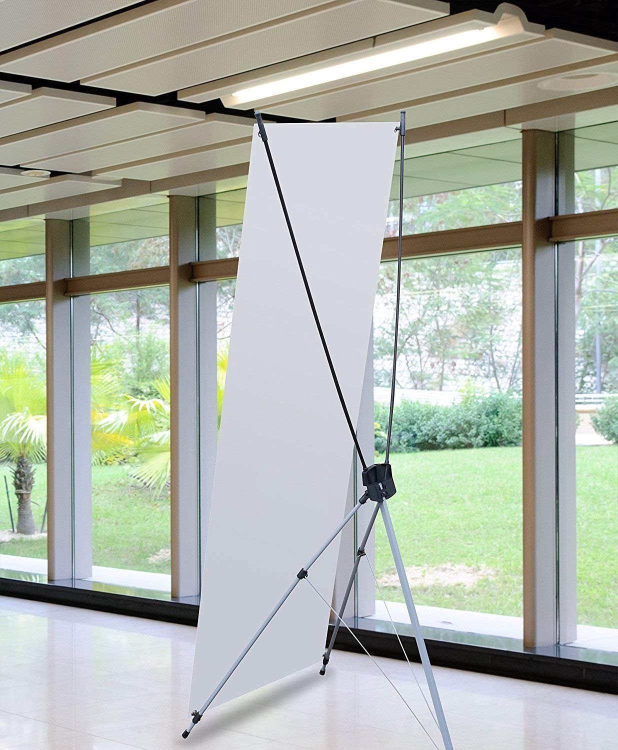 Bannerbuzz Retractable Roll Up Korean Style X Banner Adjustable