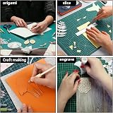 ASelected 2Pcs A3 A4 Self-Healing Cutting Mats Green Double-Sided PVC Grid view 7