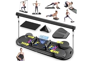 CORIARDO Pilates Reformer, Reformer Pilates Machine for Home Workout, Multifunctional Abdominal Board, Portable Foldable Ab Trainer Machine, Pilates Core Workout Equipment for Women