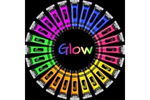NewWay Glow in the UV Dark Body Paint Luminous Neon Paint, 1 FL.Oz x 24 Pcs in 6 Colors Party Supplies Black light Paint Water Soluble UV Light Makeup for Party Cosplay