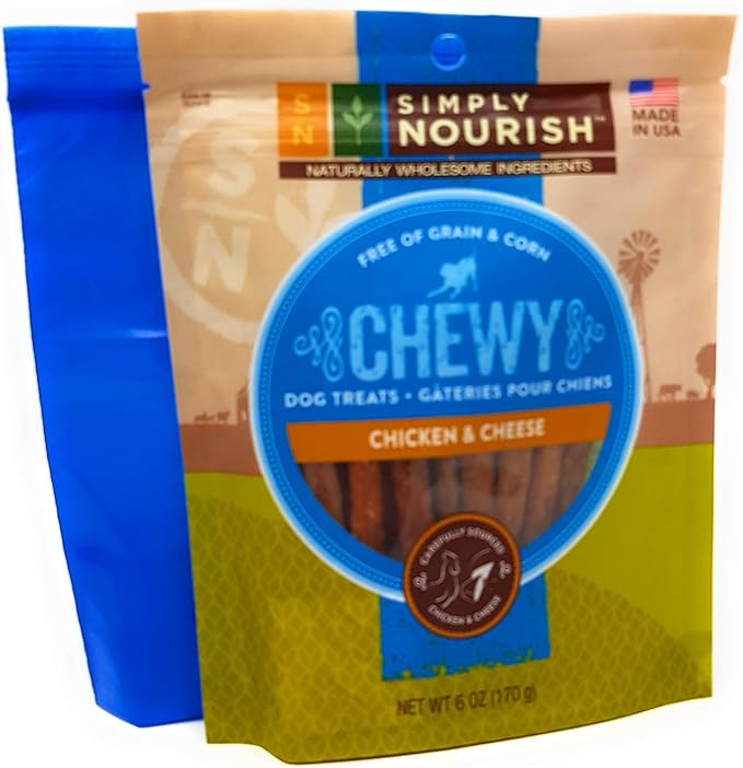 Simply Nourish Chewy Dog Treat Sticks, 6oz (Pack of 2) and