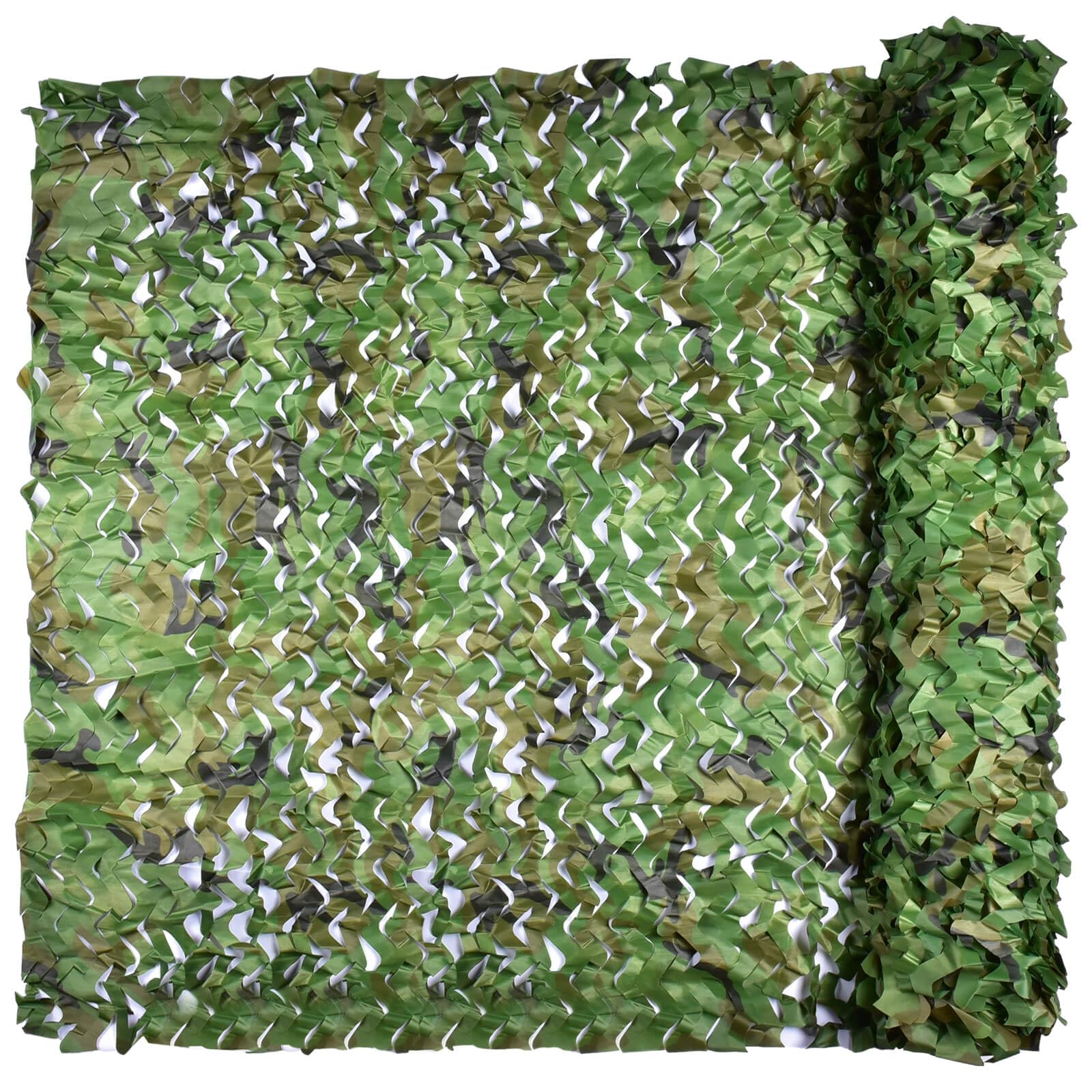 iunio Camouflage Netting, Camo Netting Camouflage Net Bulk Roll Army Camouflage Netting Lightweight Camo Net for Decorations, Hunting, Camping, Shooting, Car Cover, Sunshade(Woodland 1.5Mx2M)