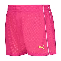 PUMA Girls' Little Active Short, Pink Glo, 4