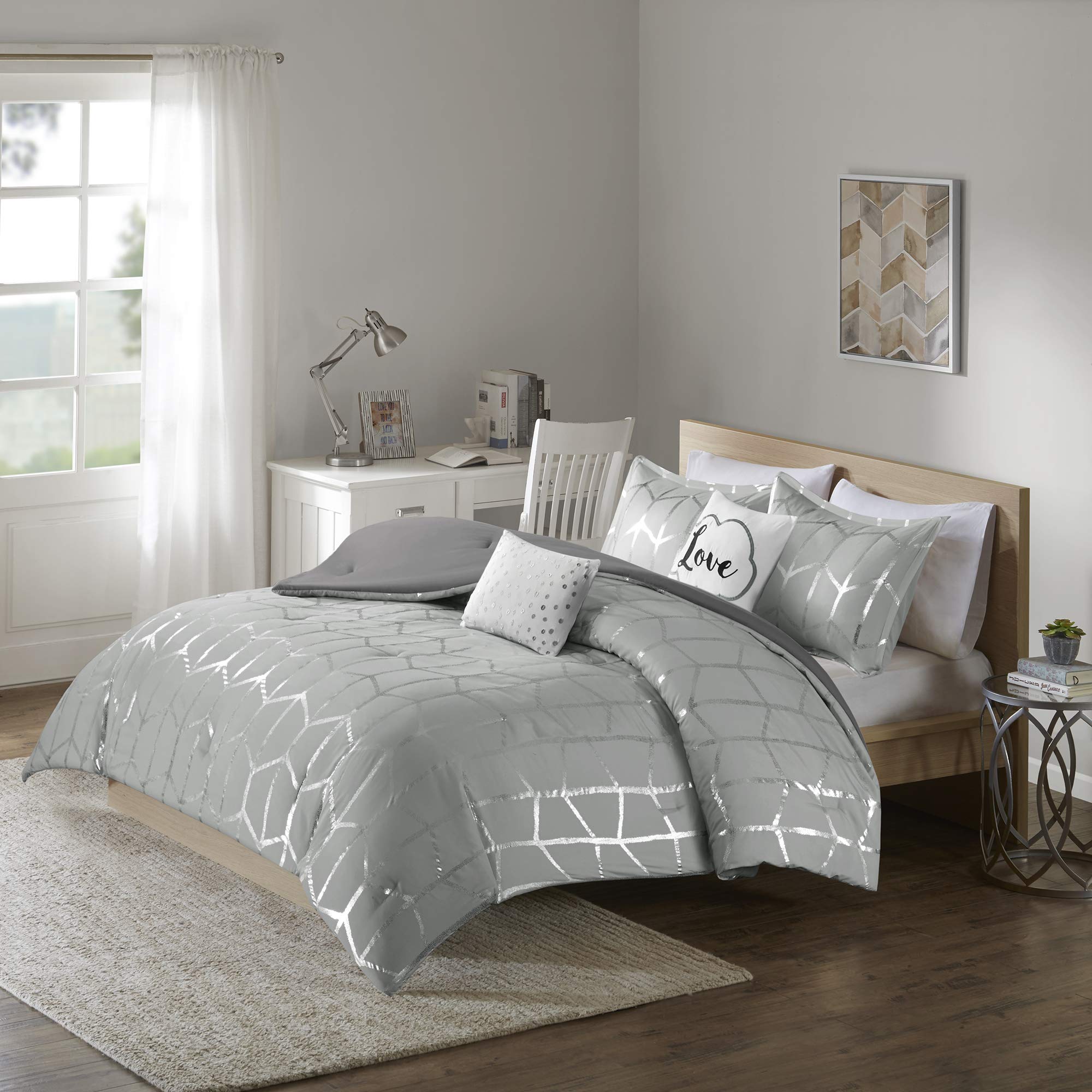 Mua Intelligent Design Raina Comforter Set Full/Queen Size Grey