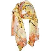 YOUR SMILE Ladies/Women's Lightweight Floral Print/Solid Color mixture Shawl Scarf For Spring Summer season