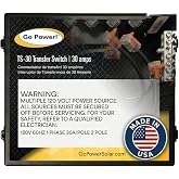 Go Power TS-30 30 Amp Automatic Transfer Switch, Dual Source Compatibility | Generator Delay Switch, Easy Installation, Compact Design