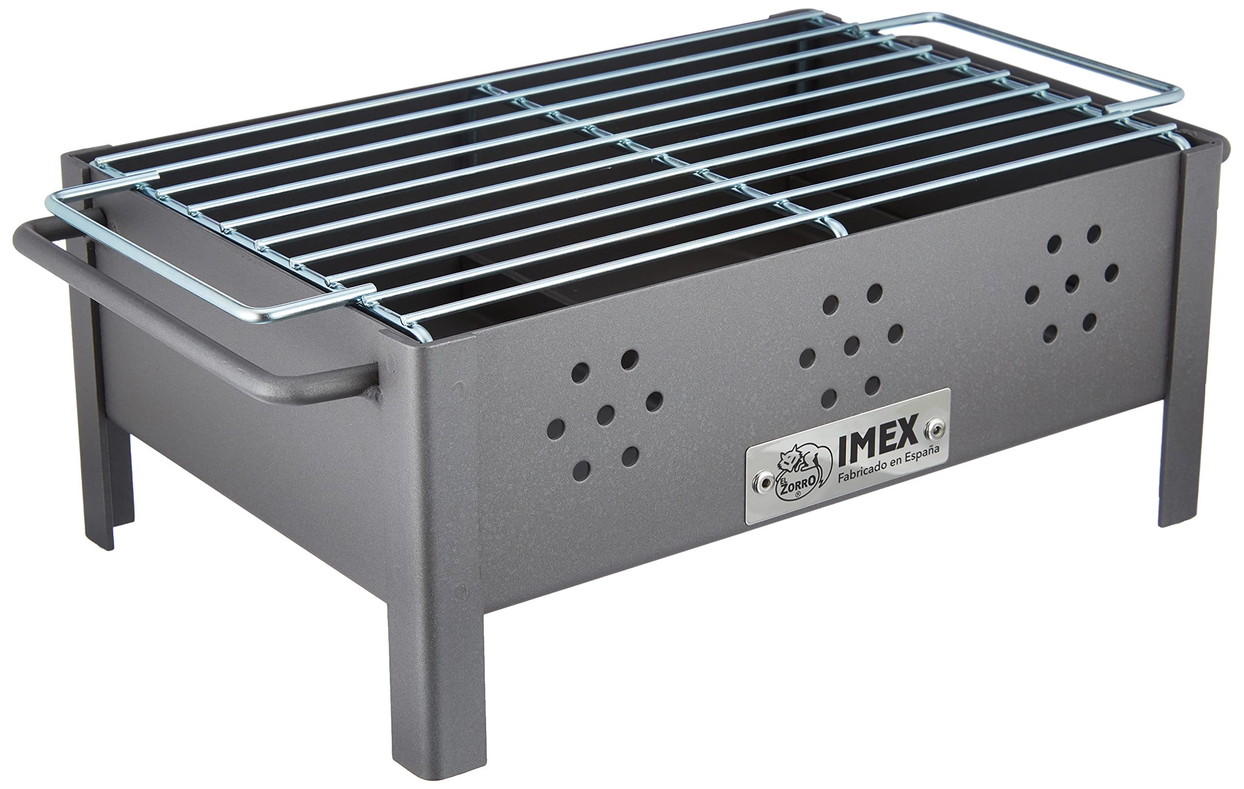 Imex El Zorro Barbecue Tabletop with Zinc Grill, Black, 31 x 21 x 14 cm, 71431.0
