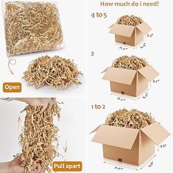 WUINOID 1/2 LB Brown Crinkle Cut Paper