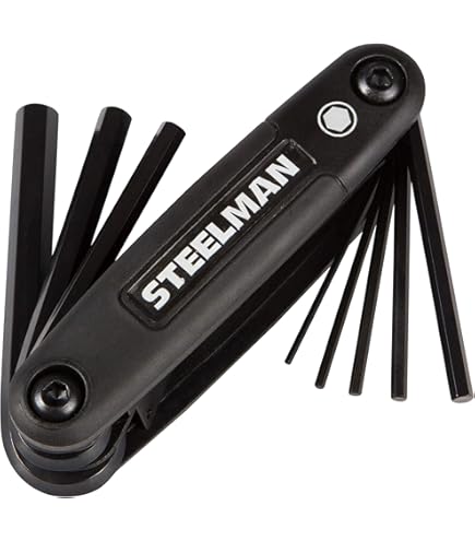 9 Piece Folding Hex Key Set: 5/64-1/4